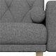 image 5 of Yaheetech Button-tufted Fabric 3-Seater Sofa Bed with 2 Bolster Pillows