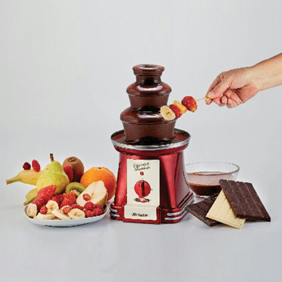 image 1 of Ariete 2962 Party Time Chocolate Fountain, Vintage Style, Red