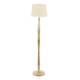 image 1 of ValueLights Wakefield Two Shelf Wooden Floor Lamp White Trim Shade & Bulb | Brown | White