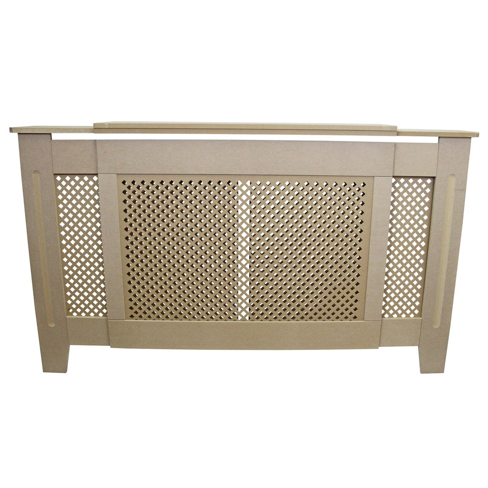 image 1 of Adjustable Radiator Cover MDF Unfinished 1400mm - 1920mm