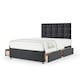 image 1 of Majestic 1000 Pocket Sprung Graphite Plush Velvet 4 Drawer Divan Set And Pearl Headboard Small Double