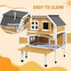 image 3 of PawHut Outdoor Cat House Cat Shelter w/ Openable Asphalt Roof, Escape Doors