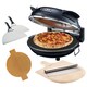 image 1 of Cooks Professional Electric Pizza Oven Set with Board, Paddles, Baking Sheet & Cutter | Black | Black