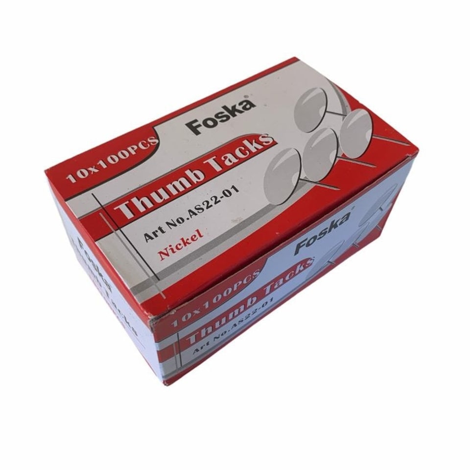 image 1 of Box of 1000 Silver Push Pins