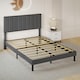 image 10 of Levede King Bed Frame Linen Fabric Upholstered Soft Foam Headboard Wooden Slat | Grey | King | King