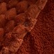 image 5 of OHS Luxury Waffle Textured Fleece Duvet Cover and Pillowcase Bedding Set Orange | Rust | Super King