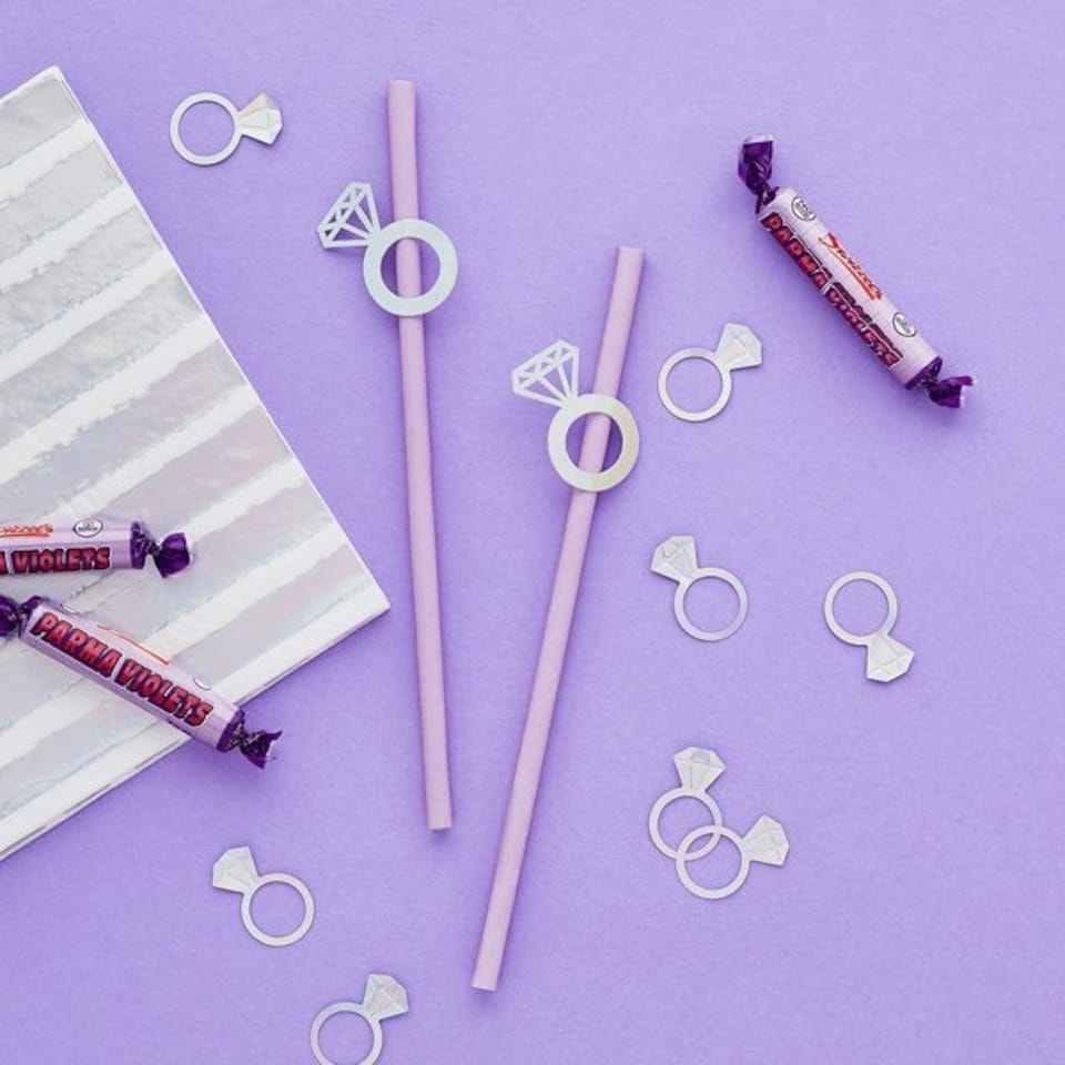 image 1 of Diamond Paper Straws - Pack of 20