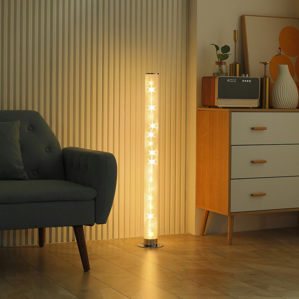 image 1 of HOMCOM RGB Floor Lamps LED Corner Lamp with Remote Control Mood Lighting