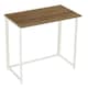 image 6 of Folding Wooden Computer Desk Foldable Study Coffee Table Laptop Office PC in White White