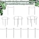 image 6 of 4 Pack Adjustable Plant Support Stakes Metal Half-Round Ring Cages with Self-Watering Sticks 25x60cm