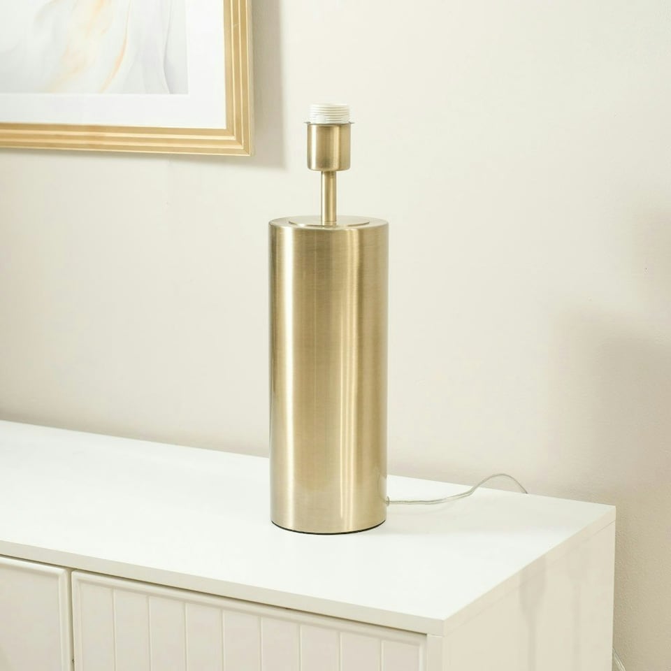 image 1 of ValueLights Lexy Antique Brass Single Stem Dimmable Touch Table Lamp Base