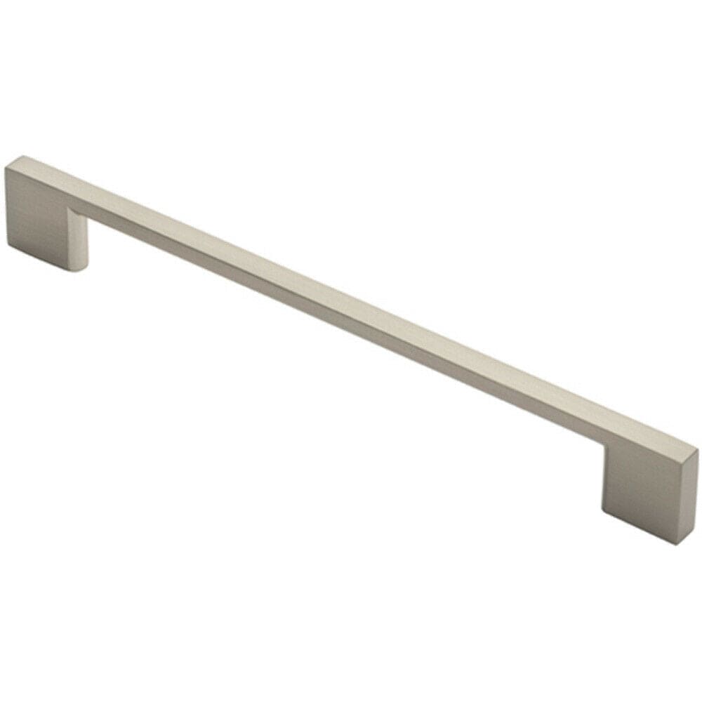 Loops Slim D Shape Pull Handle 220 x 8.5mm 192mm Fixing Centres Satin Nickel in Metallics