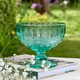 image 4 of Set of 6 Vintage Turquoise Blue Glass Trifle Bowl and Dessert Bowls Wedding Decorations Ideas 300ml | Blue | Turquoise Blue | Medium | 6