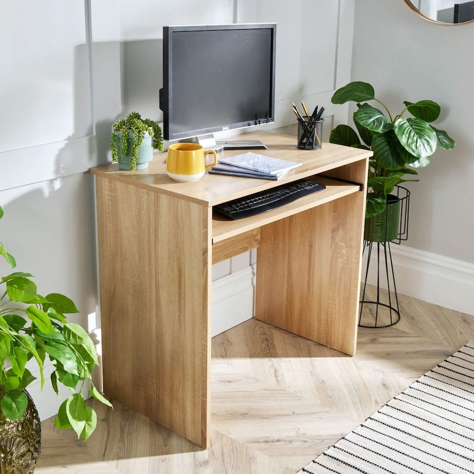 image 1 of Computer Desk PC Laptop Table Home Office Study Workstation | Brown