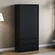 image 1 of Vida Designs Denver 2 Door 2 Drawer Wardrobe With Shelf & Clothes Rail, Black
