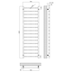 image 2 of Brushed Brass 1600 x 500mm Heated Bathroom Towel Rail Warmer Ladder Radiator with Straight Manual Valves Pair
