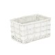 image 1 of Unlined White Scandi Storage Basket White | White | S