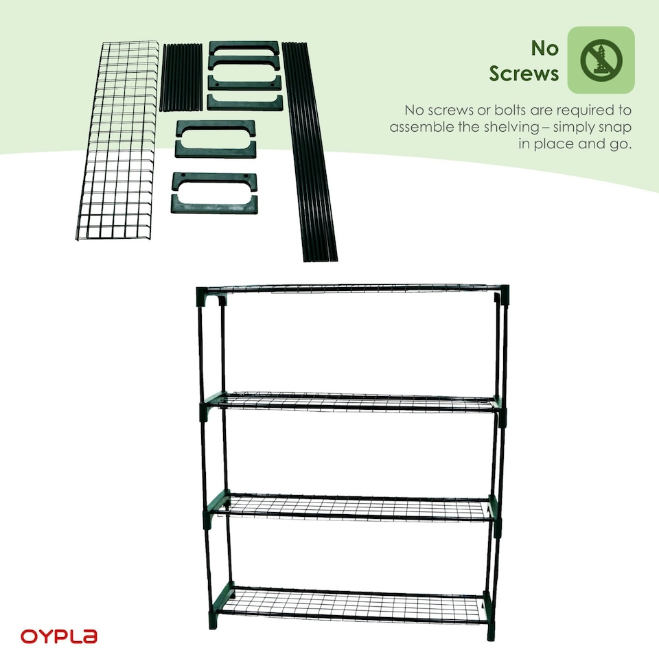 image 1 of Oypla Flower Staging Display Greenhouse Racking Shelving