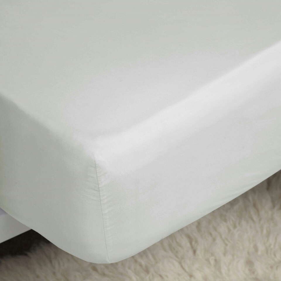 Belledorm 100% Cotton Sateen Extra Deep Fitted Sheet - Ivory - Superking