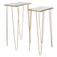 image 2 of Set Of 2 Rectangular Side Tables,Luxe Small Tables,Accent Tables,Metallic Bedside Tables,Decorative Tables Gold
