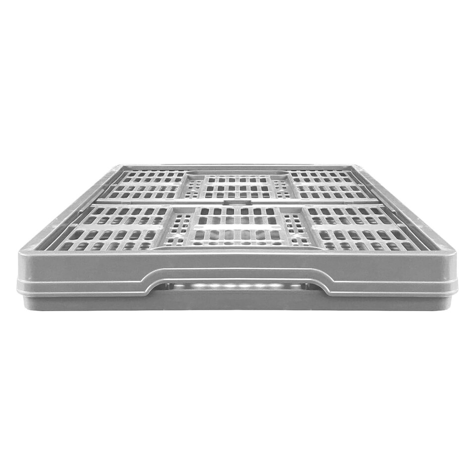 image 1 of 3 x Foldable Stackable Grey 32 Litre Multipurpose Crates With Handle Great For Storage & Transportation Grey