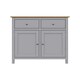 image 5 of Taberno Oak 2 Door 2 Drawer Sideboard Dove Grey Grey