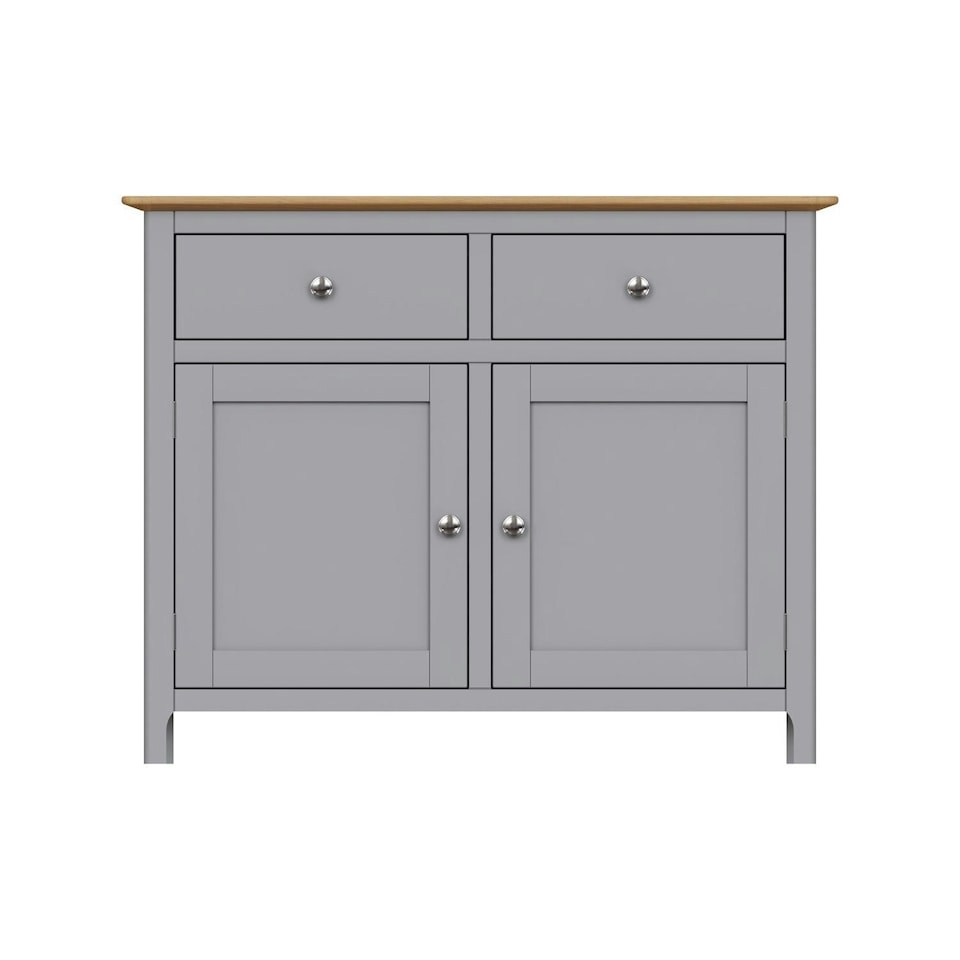 image 1 of Taberno Oak 2 Door 2 Drawer Sideboard Dove Grey Grey