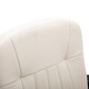 image 8 of HOMCOM Desk Chair, PU Leather Computer Office Chair with Adjustable Height, Swivel Wheels for Home Work Study, Cream White