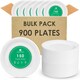 image 1 of Table Kind White Paper Plates - Bulk Party & Everyday Plates - 900 Pack