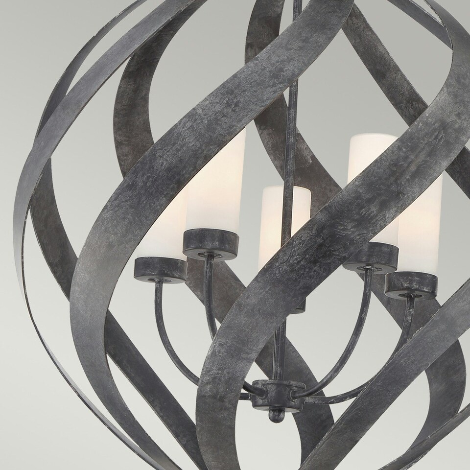 image 1 of Quoizel Blacksmith Spherical Pendant Ceiling Light Old Black, IP44