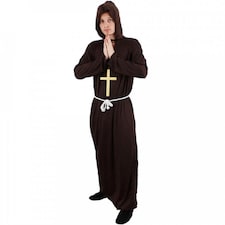 Adults Brown Medieval Monk with Cross Brown | L