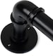 image 1 of Lister Cartwright 25mm Obsidian Black Industrial Pipe Extendable Curtain Pole Heavy Duty Metal Curtain Rod(120-210 cm)
