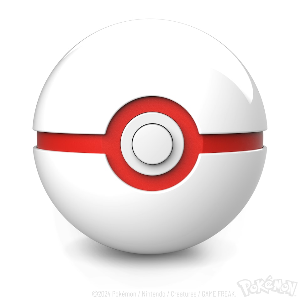 image 1 of Pokémon Die-Cast Mini Premier Ball Replica | White