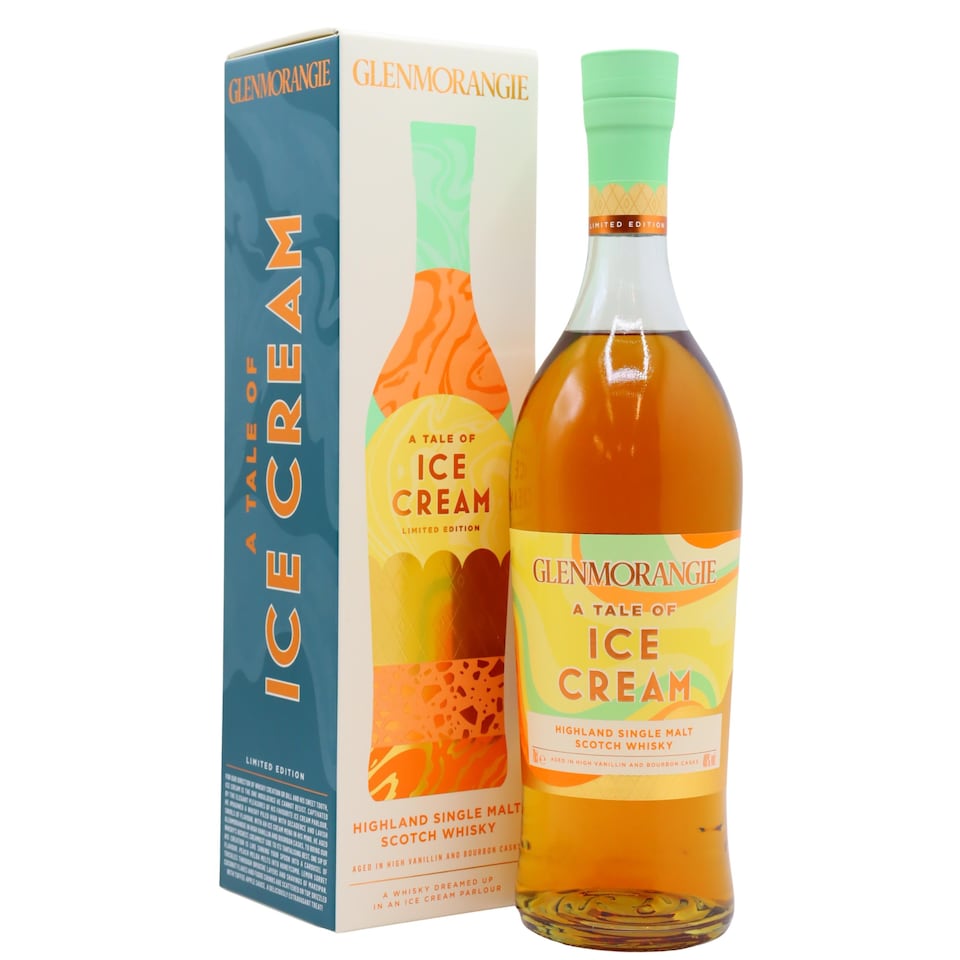 Glenmorangie - A Tale Of Ice Cream Limited Edition Single Malt Scotch Whisky | Multi | Manuka honey, lemon butter candy, baking raisin bread, candied orange peel, peaches, toffee, spice, vanilla crème anglaise, coconut, almond marzipan, brioche, honeycomb, fudge, lemon sherbet, desiccated coconut, cinnamon, ginger, nutmeg, clove, toffee apple, butterkist popcorn, aniseed | 700