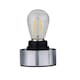 image 2 of Porter - Battery Operated Chrome Lamp with Pink Textured Glass Chrome | Pink