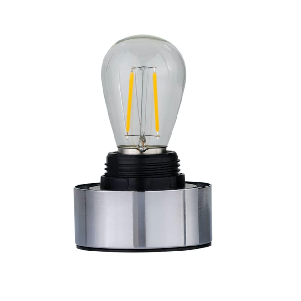 image 1 of Porter - Battery Operated Chrome Lamp with Pink Textured Glass Chrome | Pink