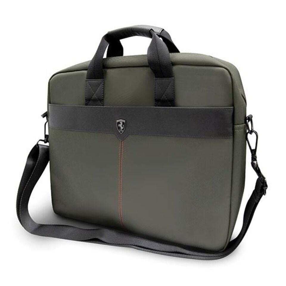 image 1 of Ferrari Off Track Scuderia Laptop Bag 15 Khaki - FEOCECB15KA