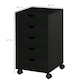 image 7 of HOMCOM Mobile Vertical Filing Cabinet with 5 Drawers for Home Office, Black