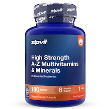 Zipvit A-Z Multivitamin, Immune, Energy & Bone Support, 25 Essential Nutrients, 180 Vegan Tablets, 6-Month Supply