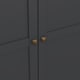 image 10 of Paris Wardrobe with 3 Doors in Matt Grey