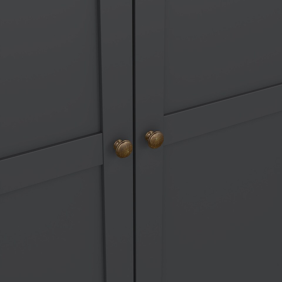 image 1 of Paris Wardrobe with 3 Doors in Matt Grey