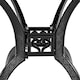 image 5 of Living and Home Cast Aluminum Square Outdoor Dining Table, Black, 80 cm | Black