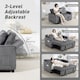 image 4 of HOMCOM 2 Seater Sofa Bed, Click Clack Pull Out Bed Settee, Charcoal Grey | Grey