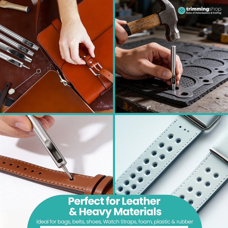 image 1 of 8mm Leather Hole Punch Cutter, Sharp Edge Hollow Hole Punch for DIY