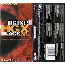 Maxell HGXB-30 Vhs Blank Tape in Black