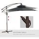 image 4 of Outsunny 2.7m Cantilever Banana Parasol Outdoor Sun Shade w/ Crank, Black