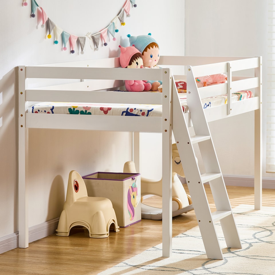 image 1 of Vida Designs Sydney Loft Bunk Bed, 3ft Single Bed - White