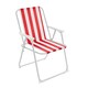 image 1 of Harbour Housewares Folding Metal Beach Chair - Red Stripe | Red | Red Stripe