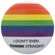THINK STRAIGHT PINBADGE - BADGES N/A