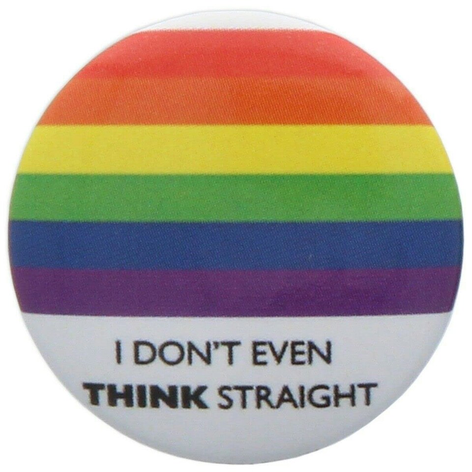 THINK STRAIGHT PINBADGE - BADGES N/A